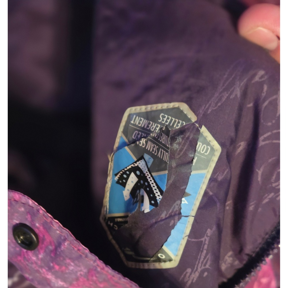 Columbia Titanium Tie Dye Snowboard Ski Jacket Women's Size S Pink Zip Pockets - Picture 7 of 12